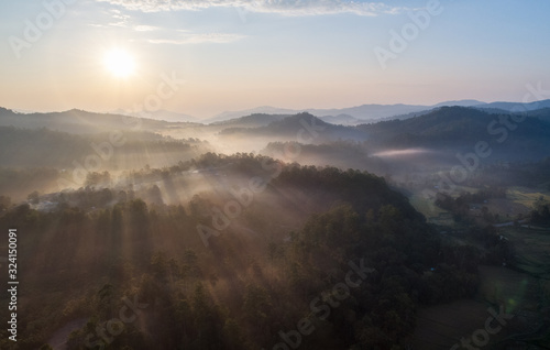 sunrise in mountains