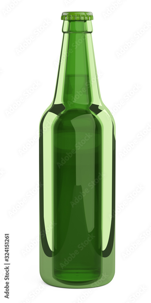 Green glass bottle. Design mockup template. Green glass bottle. Design mockup template.