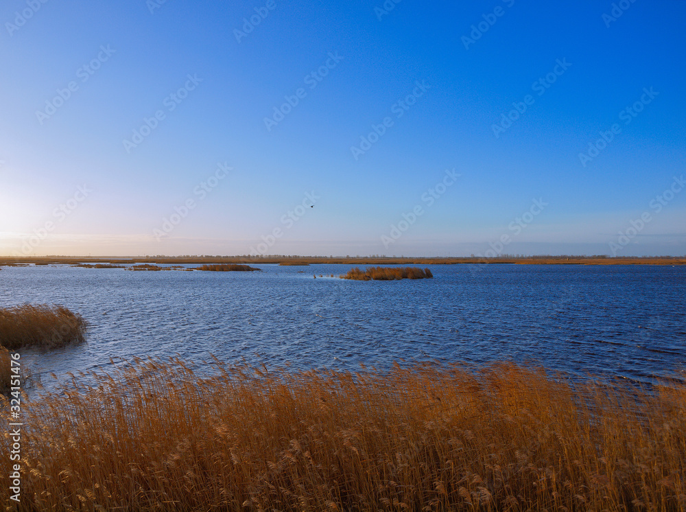 Early in the morning on the Peene river near the Baltic Sea.