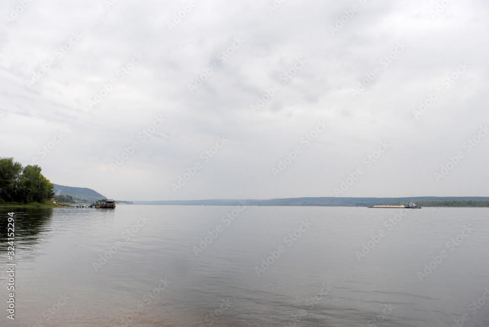 river and sky on a cloudy day