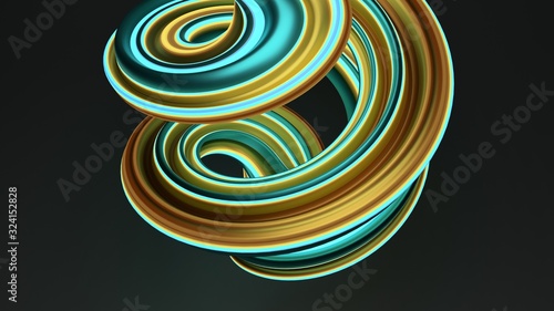 Tableau sur toile high-quality render of an abstract luminous figure in different colors