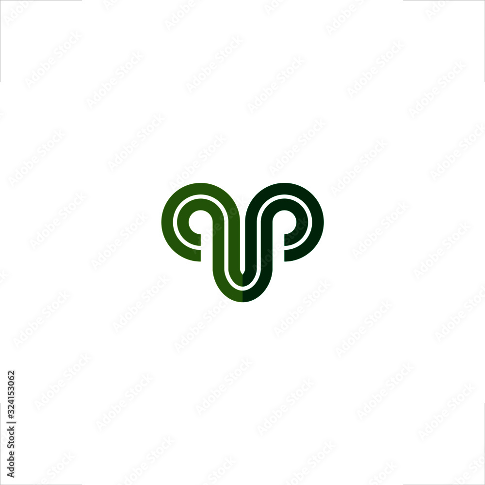P letter logo goat head design P letter logo goat head design