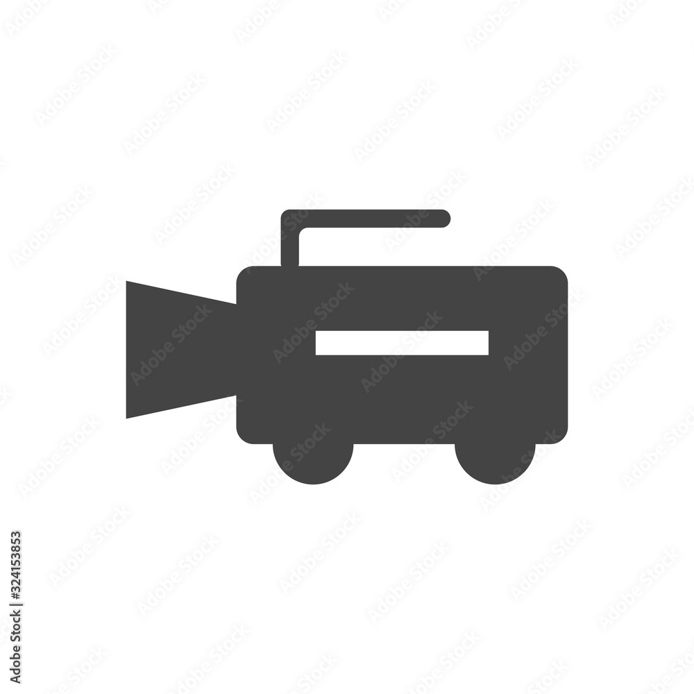 Film camera icon on white background Film camera icon on white background