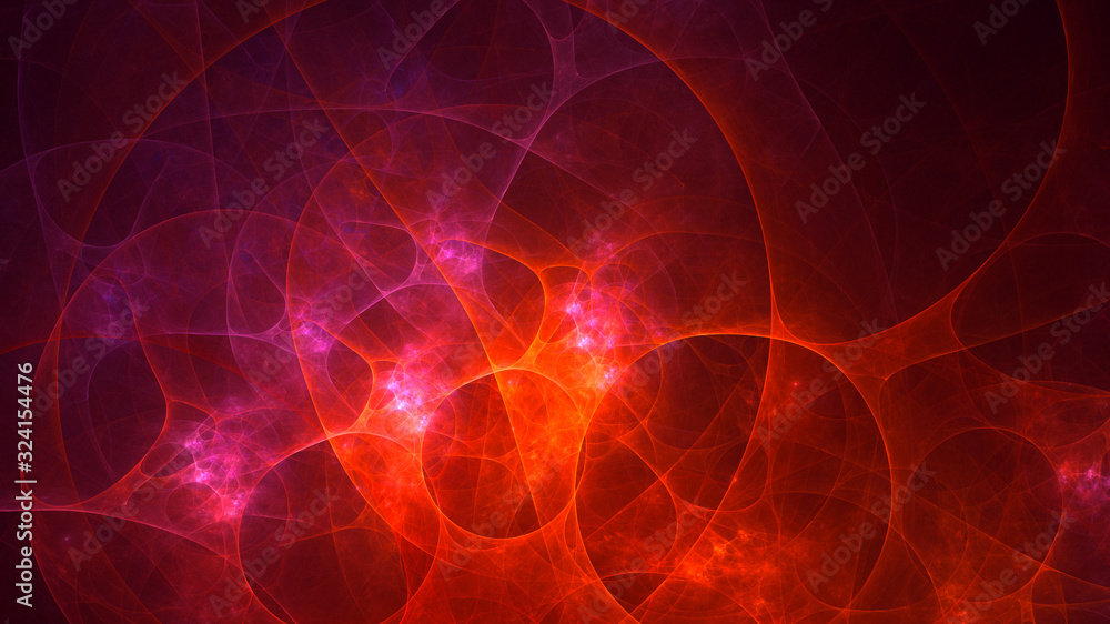 3D rendering abstract red fractal light background 3D rendering abstract red fractal light background
