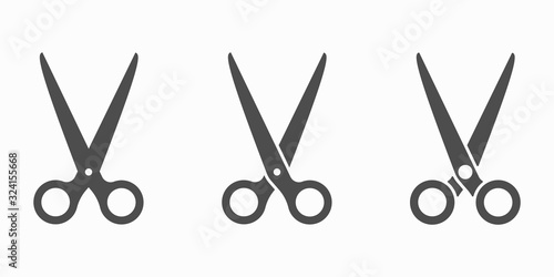 Scissor icon. Cut symbol. Scissors cut icon page symbol for your web site design. Vector illustration