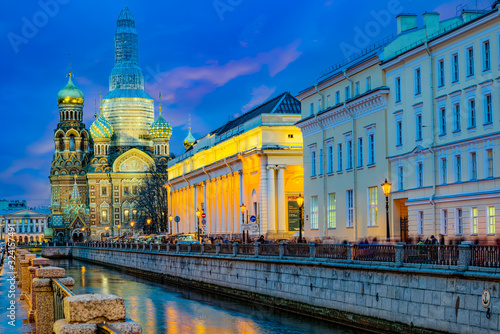  Gribobedov's Canal. Cathedral of the Savior on Spilled Blood. Saint Petersburg. Russia.