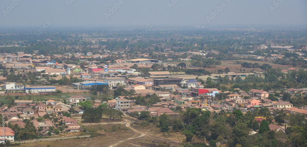 Aerial view of Vientiane, Laos PDR