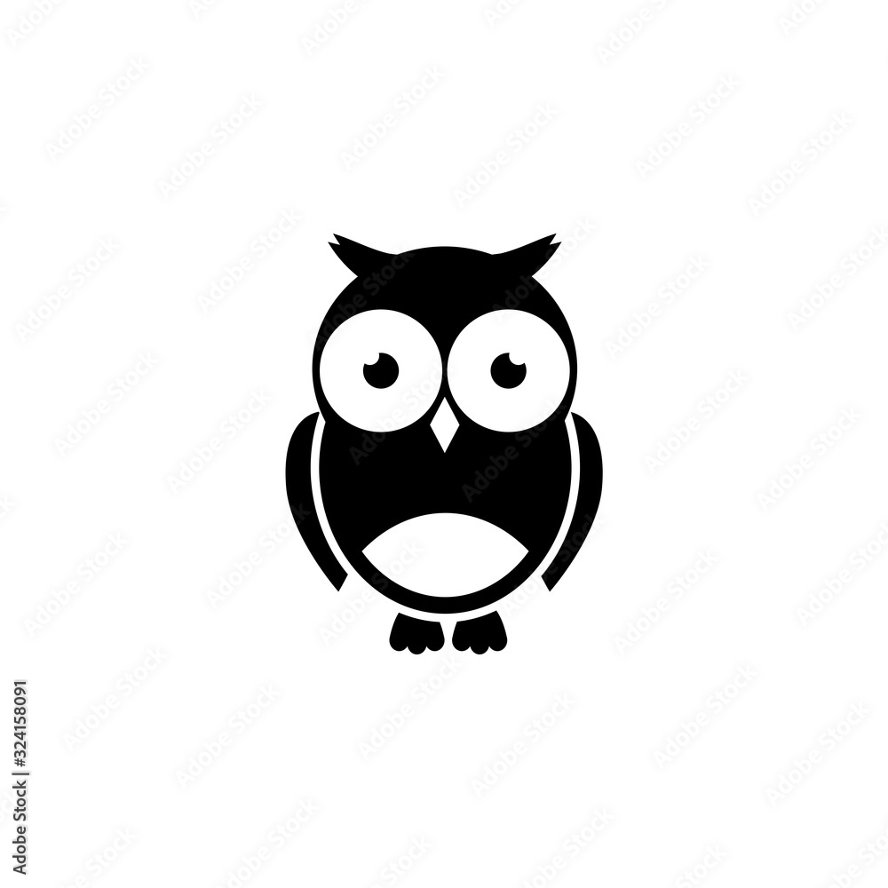 Owl icon isolated on white background. Owl icon in trendy design style Owl icon isolated on white background. Owl icon in trendy design style