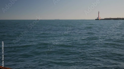 Waves on the sea coast. Chernomorsk. Ukraine photo