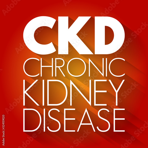 CKD - Chronic Kidney Disease acronym, medical concept background