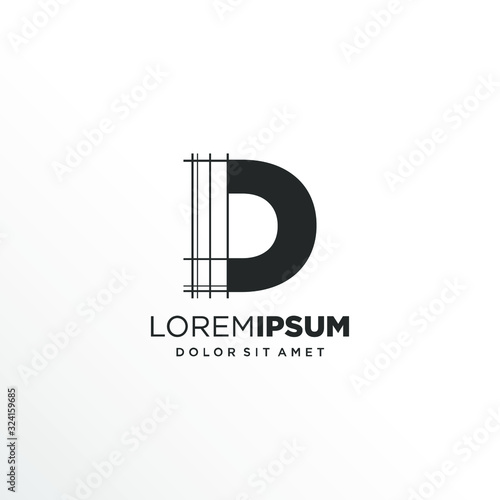Letter D Logo Design with Architecture Element