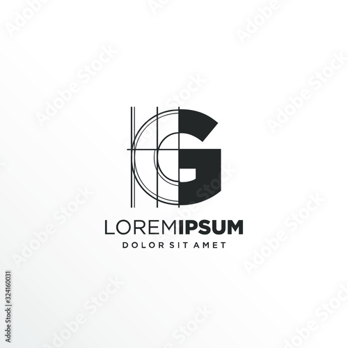 Letter G Logo Design with Architecture Element