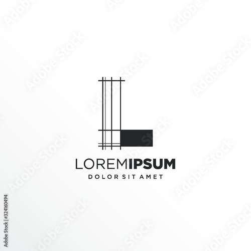 Letter L Logo Design with Architecture Element