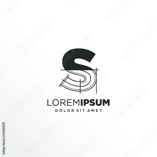 Letter S Logo Design with Architecture Element