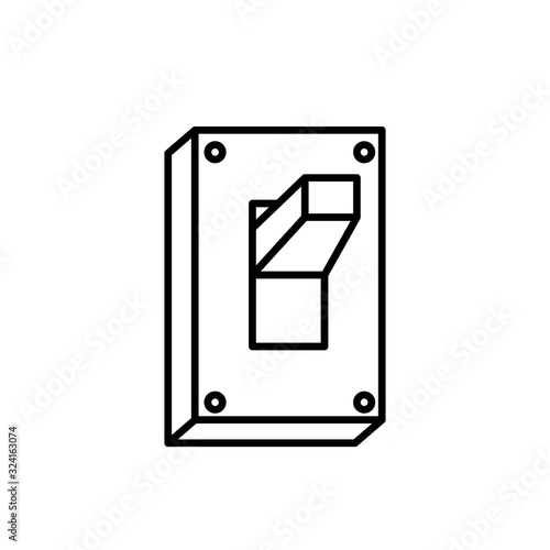 electric switch icon. vector