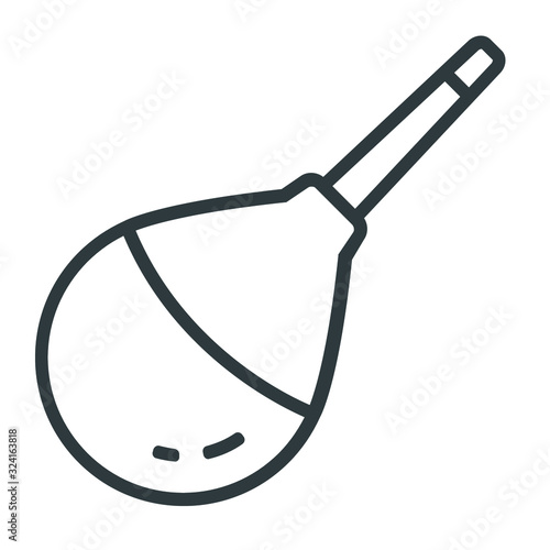Enema line icon on white background