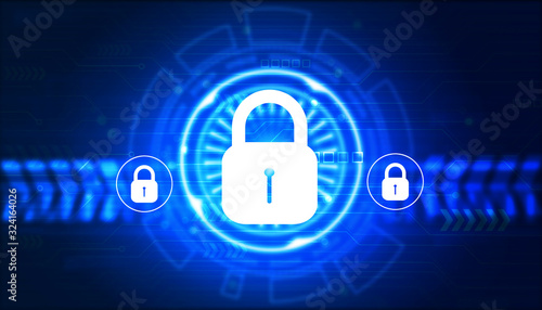Internet security background. Digital illustration.