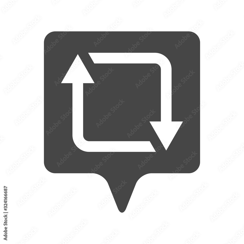 illustration of flat linear repost, retweet or refresh social media icon illustration of flat linear repost, retweet or refresh social media icon