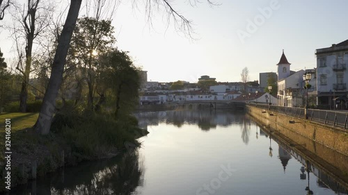 Tomar city view with Nabao river, in Portugal photo