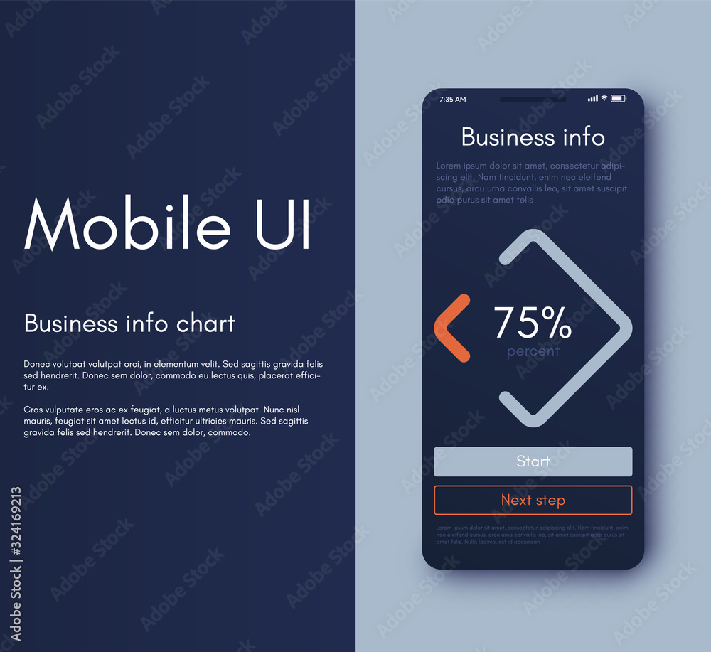 Obraz premium Mobile application interface. Ui design, vector illustration