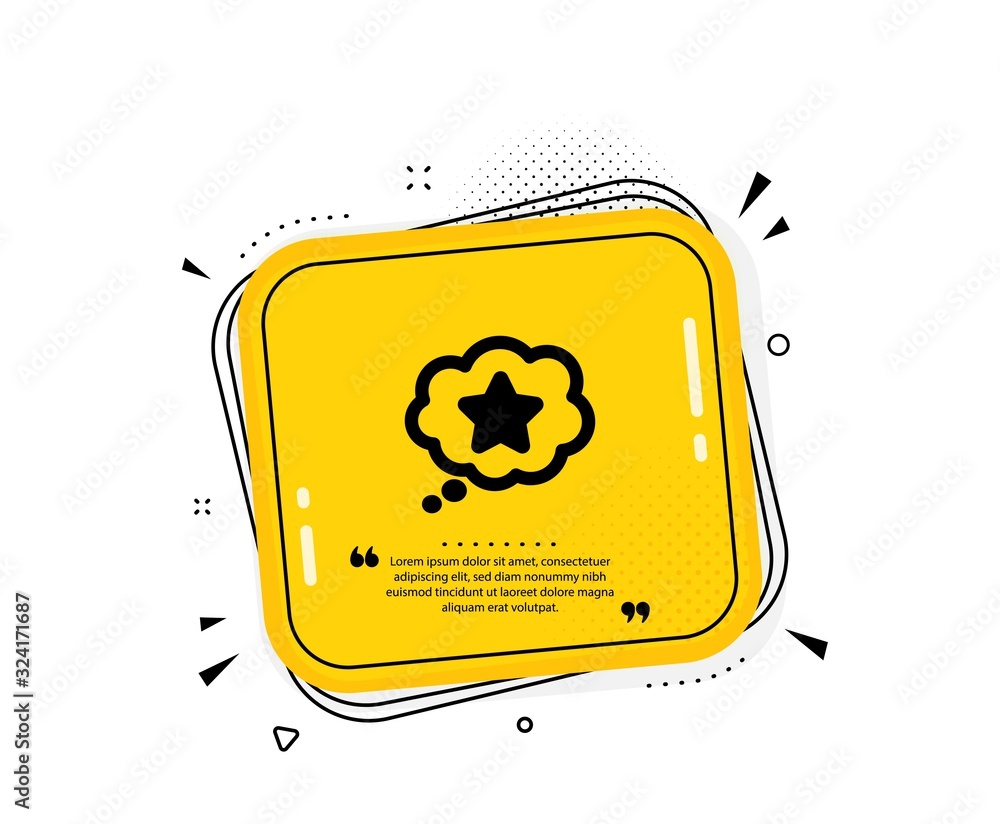 Loyalty star icon. Quote speech bubble. Bonus points. Discount program symbol. Quotation marks. Classic loyalty star icon. Vector Loyalty star icon. Quote speech bubble. Bonus points. Discount program symbol. Quotation marks. Classic loyalty star icon. Vector