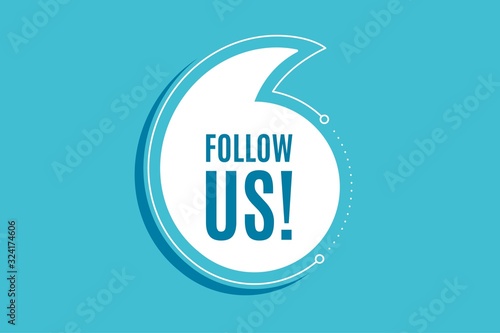 Quote banner with text. Follow us symbol. Special offer sign. Super offer. Texting quote template. Creative quotation marks design. Repetition statement. Vector
