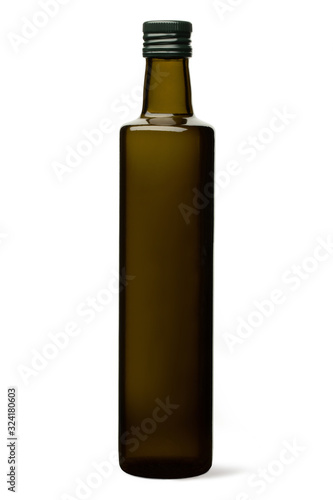 Typical bottle of EVO oil isolated