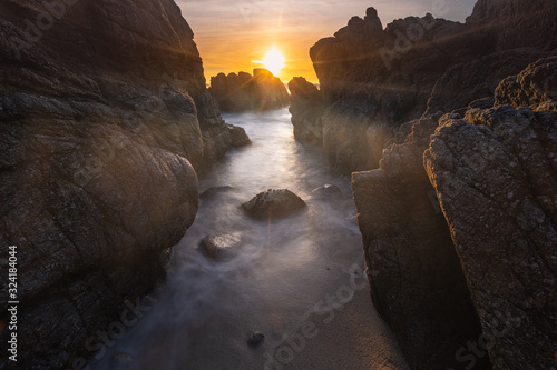 Monterey coast at sunset, California, United States. photo