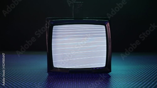 Old TV screen with no signal noise.