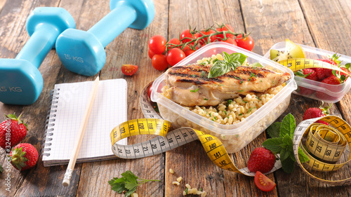 Foto healthy lunch box- fit food concept