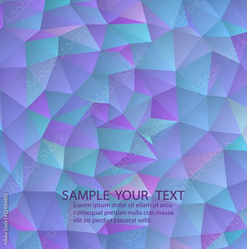 Blue Light Polygonal Mosaic Background, Business Design Templates