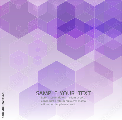 abstract blue, purple color hexagon background. geometric pattern with gradient. ideas for your business presentations, printing, design.