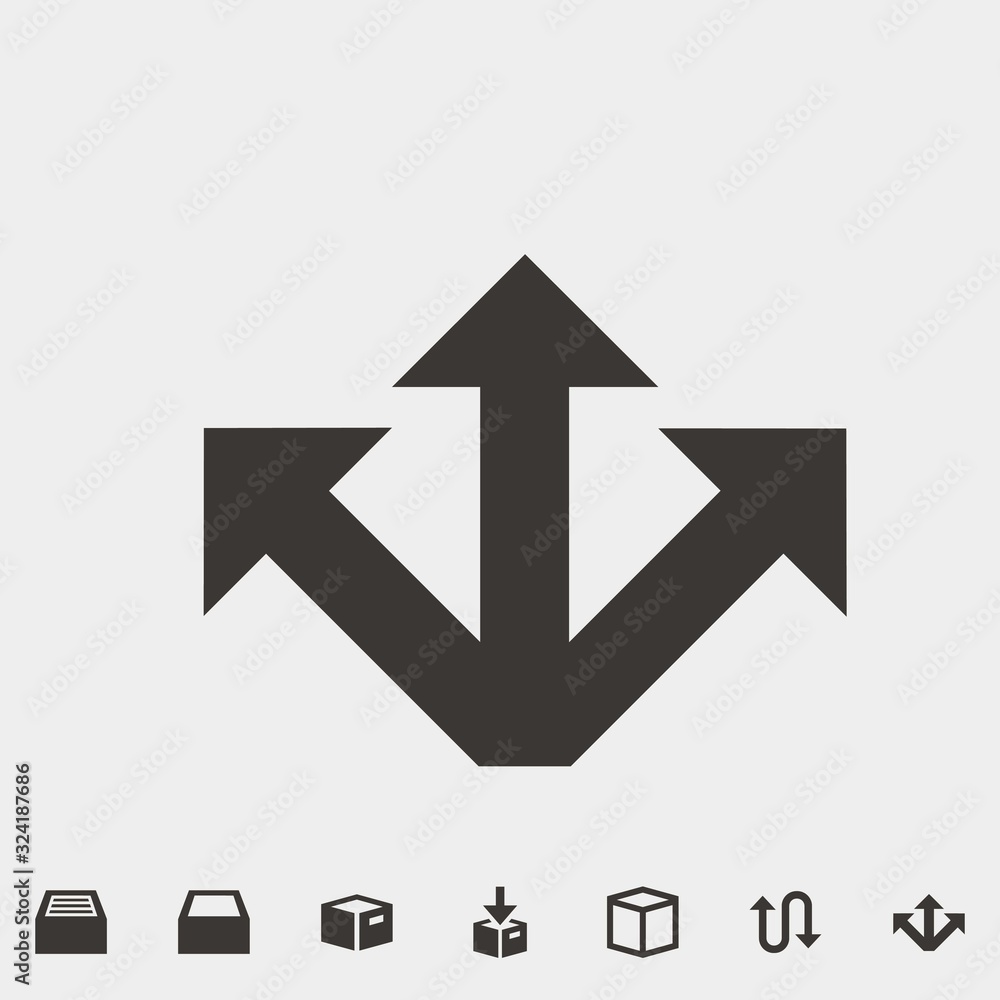 3 way road icon vector illustration and symbol for website and graphic design 3 way road icon vector illustration and symbol for website and graphic design