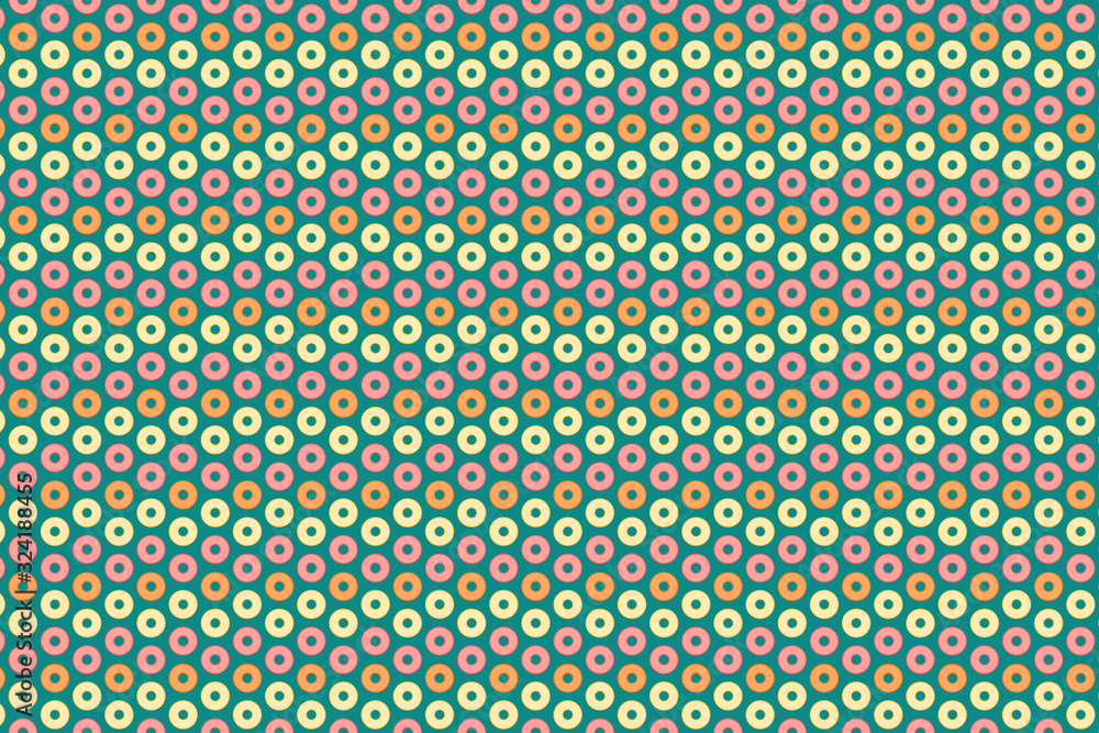 Colorful background with repeating circles. Green pattern. Colorful background with repeating circles. Green pattern.