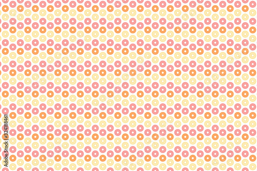 Colorful background with repeating circles. Pastel pattern.
