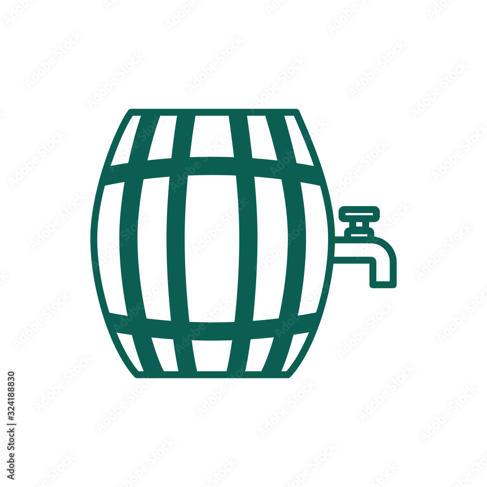 beer wooden barrel line style icon beer wooden barrel line style icon