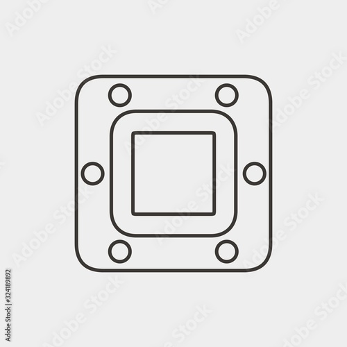 processor icon vector illustration and symbol for website and graphic design