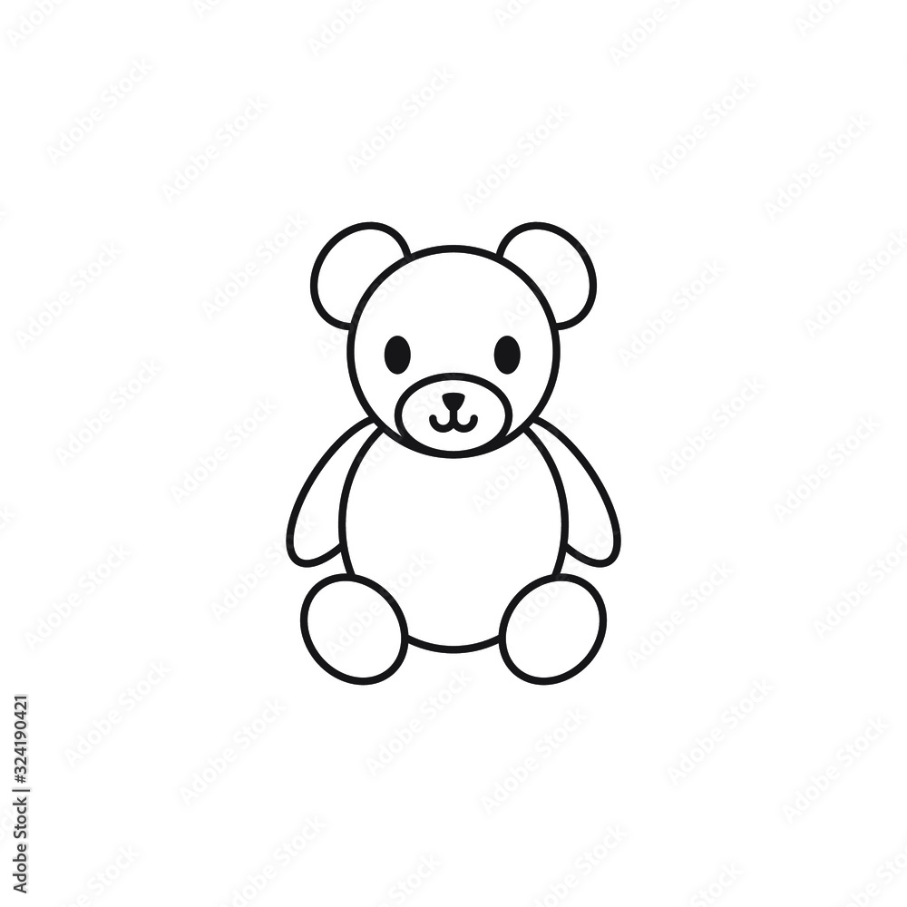 Teddy bear icon design isolated on white background. Vector illustration Teddy bear icon design isolated on white background. Vector illustration