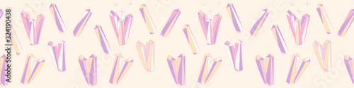 Vector banner with crystals