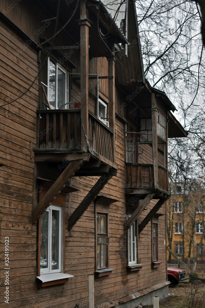 old beautiful wooden house. Nizhny Novgorod. Russia old beautiful wooden house. Nizhny Novgorod. Russia