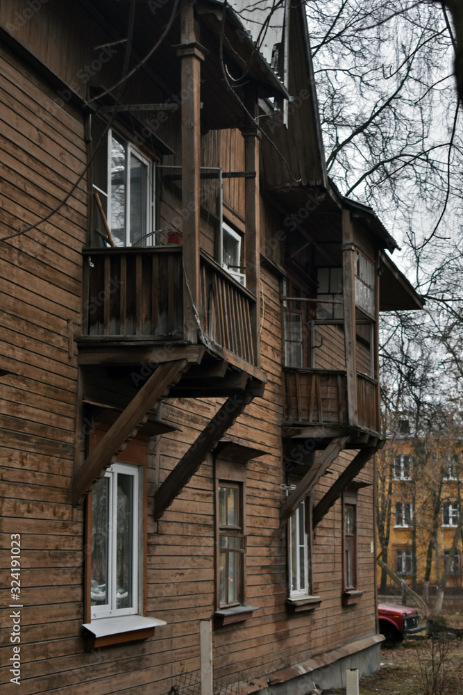 old beautiful wooden house. Nizhny Novgorod. Russia