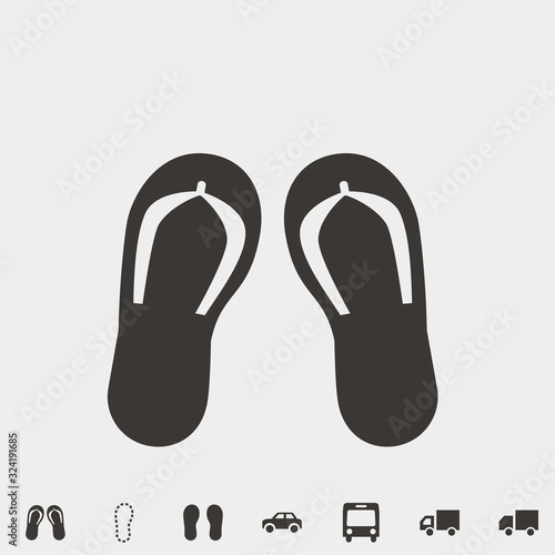 flipflops icon vector illustration and symbol for website and graphic design
