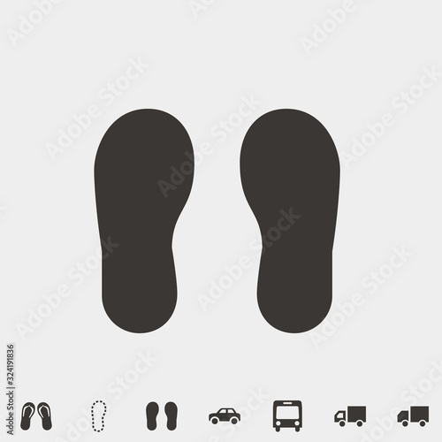 footprints icon vector illustration and symbol for website and graphic design