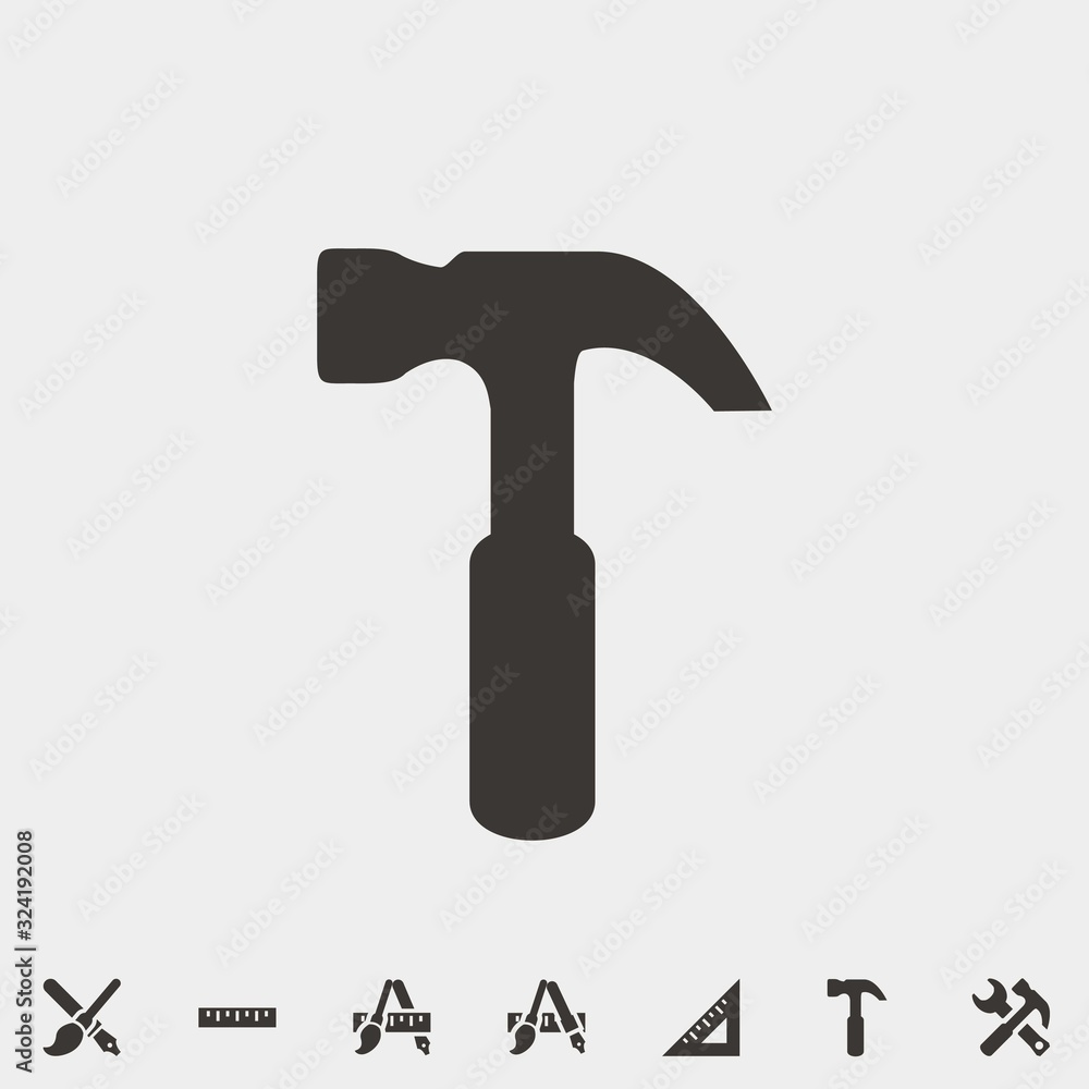 hammer icon vector illustration and symbol for website and graphic design hammer icon vector illustration and symbol for website and graphic design