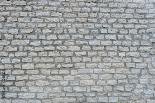 Textur / Hintergrund: Hellgraue Steinwand, Mauer