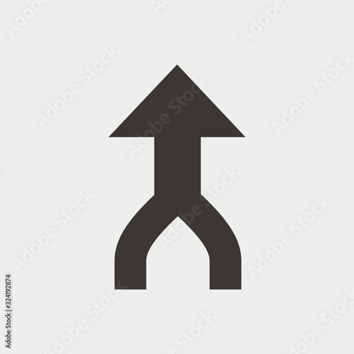 road junction icon vector illustration and symbol for website and graphic design