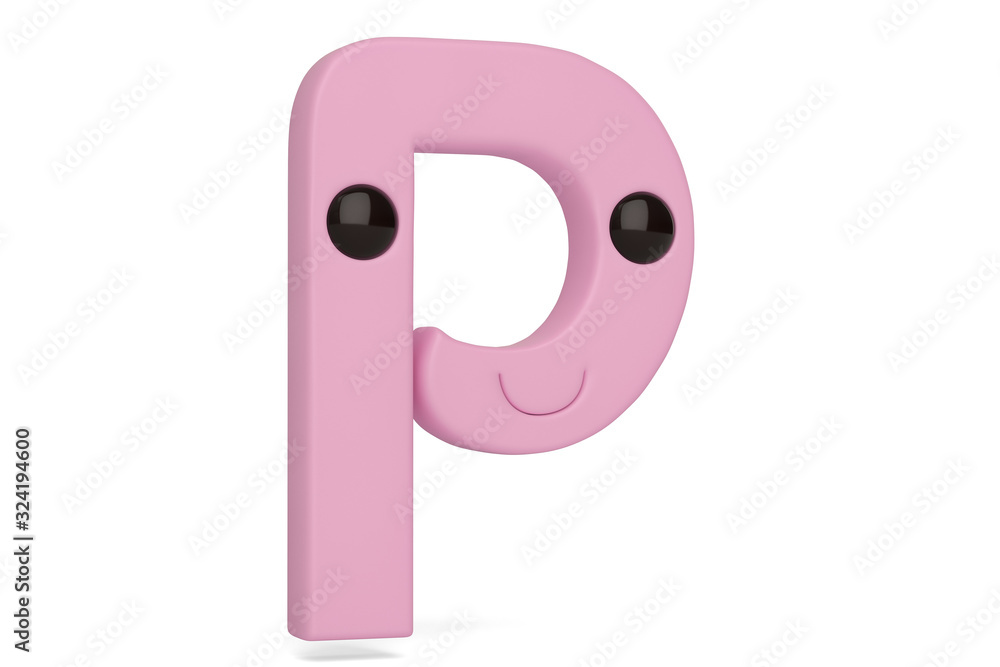 Cute cartoon alphabet 3D rendering isolated on white background Cute cartoon alphabet 3D rendering isolated on white background