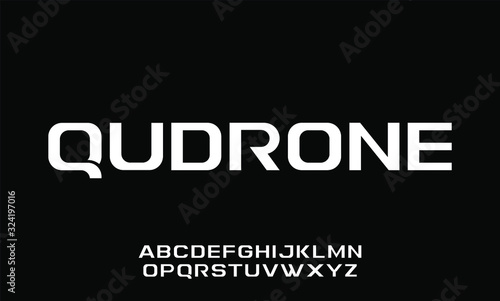 qudrone the futuristic, modern and luxury display typeface font