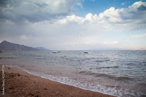 Panoramic of the Red sea in Dahab