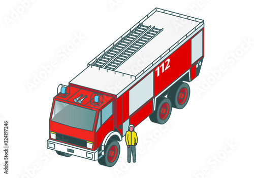 Feuerwehrauto, Feuerwehr, schweres Löschfahrzeug, Allrad